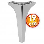 Lüks Mobilya Kanepe Sehpa TV Ünitesi Koltuk Ayağı 19 cm Parlak Krom Baza Ayak - 1