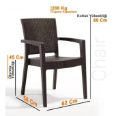 Dogant  Camlı 70X120  Masa ve 4 Adet Siena Koltuk Takımı - 2