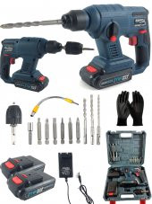 Akülü darbeli Delici Hilti Akülü Vidalama Şarjlı Matkap -Taşlama  3 lü Set - 4