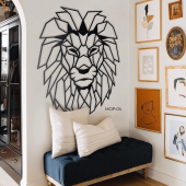 ADA METAL DUVAR DEKORU ASLAN KAFASI  BÜYÜK  EBAT:98X120 - 1