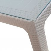 Holiday 90x150 Rattan Camlı Bahçe ve Teras Masa Sandalye Takımı 6 - 3