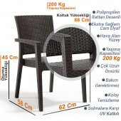 2  ADA Rattan Koltuk Bahçe Mutfak Bahçe Sandalyesi - 1