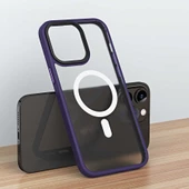 Vendas iPhone 13 Pro Uyumlu (13 Pro) Hibrit Serisi Wireless Şarj Özellikli Magic Magsafe Kılıf - 10