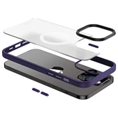 Vendas iPhone 13 Pro Uyumlu (13 Pro) Hibrit Serisi Wireless Şarj Özellikli Magic Magsafe Kılıf - 9