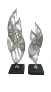 Crearthome  Dekoratif 2 li Gümüş Dönence Aksesuar Büyük C-2909-G - 1