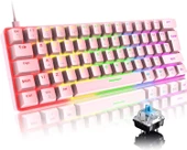 Blic T60 Pembe Blue Switch Türkçe Q Gaming Typ-C Oyuncu Klavyesi - 1