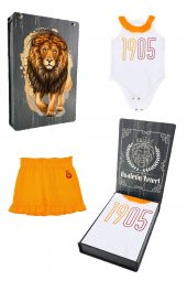 Galatasaray Orijinal Lisanslı Bebek Zıbın Etek 2li Set Hediyelik Ahşap Kutulu - 1