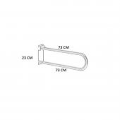 Yaşlı Hasta Engelli Mafsallı Tutunma Barı Çap: 32 mm Paslanmaz - 2