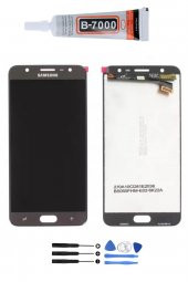 SAMSUNG GALAXY J7 PRİME 2 SM-G611F LCD EKRAN DOKUNMATİK FULL TAMİR SETİ  HEDİYELİ GOLD RENK - 1