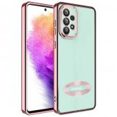 Galaxy A73 Kılıf Kamera Korumalı Logo Gösteren Zore Omega Kapak - 3