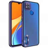 Xiaomi Redmi 9C Kılıf Kamera Korumalı Logo Gösteren Zore Omega Kapak - 9