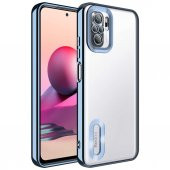 Xiaomi Redmi Note 10S Kılıf Kamera Korumalı Logo Gösteren Zore Omega Kapak - 6