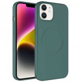 Apple iPhone 12 Kılıf Magsafe Wireless Şarj Özellikli Pastel Renk Silikon Zore Plas Kapak - 3