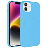 Apple iPhone 12 Kılıf Magsafe Wireless Şarj Özellikli Pastel Renk Silikon Zore Plas Kapak - 4
