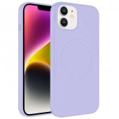 Apple iPhone 12 Kılıf Magsafe Wireless Şarj Özellikli Pastel Renk Silikon Zore Plas Kapak - 6