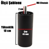 Gizli Mobilya Kanepe Sehpa TV Ünitesi Koltuk Orta Destek Ayağı 10 cm Siyah Baza Ayak - 2