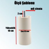 Gizli Mobilya Kanepe Sehpa TV Ünitesi Koltuk Orta Destek Ayağı 10 cm Beyaz Baza Ayak thumbnail 2