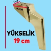 Logan Lüks Mobilya Kanepe Tv Ünitesi Konsol Koltuk Ayağı 19 Cm Plastik Gold Altın Ayakları - 7