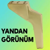 Logan Lüks Mobilya Kanepe Tv Ünitesi Konsol Koltuk Ayağı 19 Cm Plastik Gold Altın Ayakları - 5