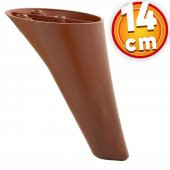 Lüks Mobilya Kanepe Sehpa TV Ünitesi Koltuk Ayağı 14 cm Kahverengi Ahşap Desenli Baza Ayak thumbnail 1