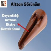 Lüks Mobilya Kanepe Sehpa TV Ünitesi Koltuk Ayağı 12 cm Kahverengi Ahşap Desenli Baza Ayak thumbnail 2