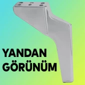 Logan Lüks Mobilya Kanepe Tv Ünitesi Konsol Koltuk Ayağı 19 Cm Krom Ayakları - 6