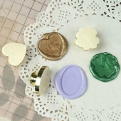 Boş Mum Mühür Pirinç Damga Başlığı Kalp Şekilli 25x22mm thumbnail 12