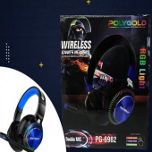 PG-6982 IŞIKLI HEM WİRELESS VE HEM KABLOLU OYUNCU PORTATİF KULAKLIK - 2