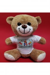 Tişörtlü Kahverengi Peluş Ayıcık - 1