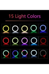 Ring Light Led 10 Inch Rgb Gökkuşağı Efektli Rainbow Ring Led Light thumbnail 2