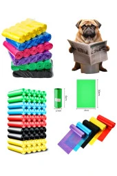 20 Rulo Kedi Köpek Kaka Poşeti Kedi Kaka Poşeti Kaka Torbası Evcil Hayvan 300 Dışkı Torbası Içerir thumbnail 1