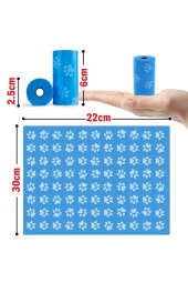 20 Rulo Kedi Köpek Kaka Poşeti Kedi Kaka Poşeti Kaka Torbası Evcil Hayvan 300 Dışkı Torbası Içerir thumbnail 4