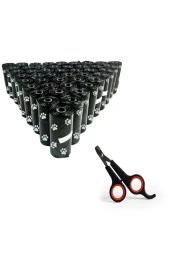 20 Rulo Köpek Kaka Poşeti Eko Set Kedi 300 Dışkı Torbası Içerir Evcil Hayvan Tırnak Makası Hediye thumbnail 4