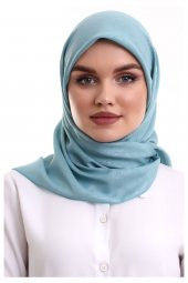 Kofra Desenli Baş Örtü - Turkuaz - 1