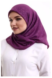 Kofra Desenli Baş Örtü - Lila thumbnail 2