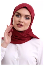 Kofra Desenli Baş Örtü - Kırmızı thumbnail 2