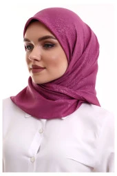 Kofra Desenli Baş Örtü - Fuşya - 2