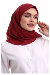 Kofra Desenli Baş Örtü - Kırmızı thumbnail 4