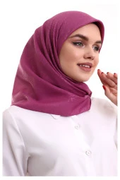 Kofra Desenli Baş Örtü - Fuşya - 3