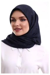 Kofra Desenli Baş Örtü - Siyah thumbnail 3