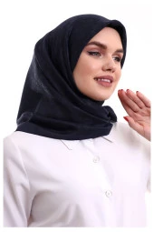 Kofra Desenli Baş Örtü - Siyah thumbnail 4