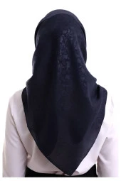 Kofra Desenli Baş Örtü - Siyah thumbnail 6