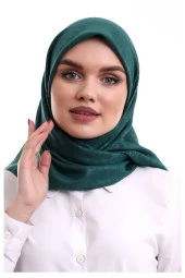 Kofra Desenli Baş Örtü - Yeşil - 1