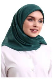 Kofra Desenli Baş Örtü - Yeşil - 4