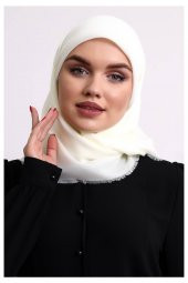 Pamuklu Pano Düz Desensiz Örtü Krem thumbnail 2