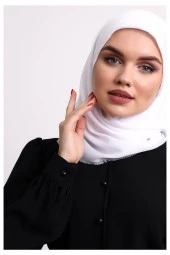 Pamuklu Pano Düz Desensiz Örtü Beyaz thumbnail 2