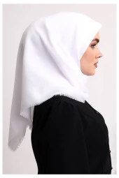 Pamuklu Pano Düz Desensiz Örtü Beyaz thumbnail 5