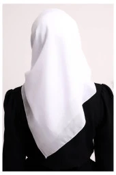 Kofra Desenli Baş Örtü - Beyaz - 6