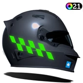 Damalı Kask Motosiklet  Sticker Takımı Reflektif, Floresan, Parlak Düz, Özel Renkler Çınar Extreme - 1
