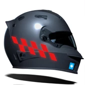 Damalı Kask Motosiklet  Sticker Takımı Reflektif, Floresan, Parlak Düz, Özel Renkler Çınar Extreme - 3